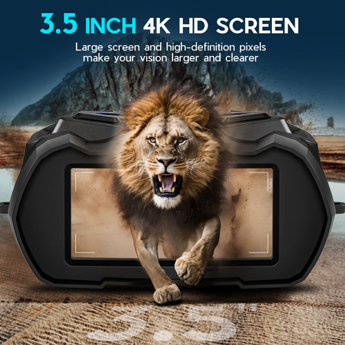 WISHBETY 4K Night Vision Goggles for Adults,16X Zoom Night Vision Binoculars with 1000FT Infrared Range,5000mAh Rechargeable Battery,3.5" Screen,Include 32GB Card,Gift for Mens and Outdoor Enthusiasts