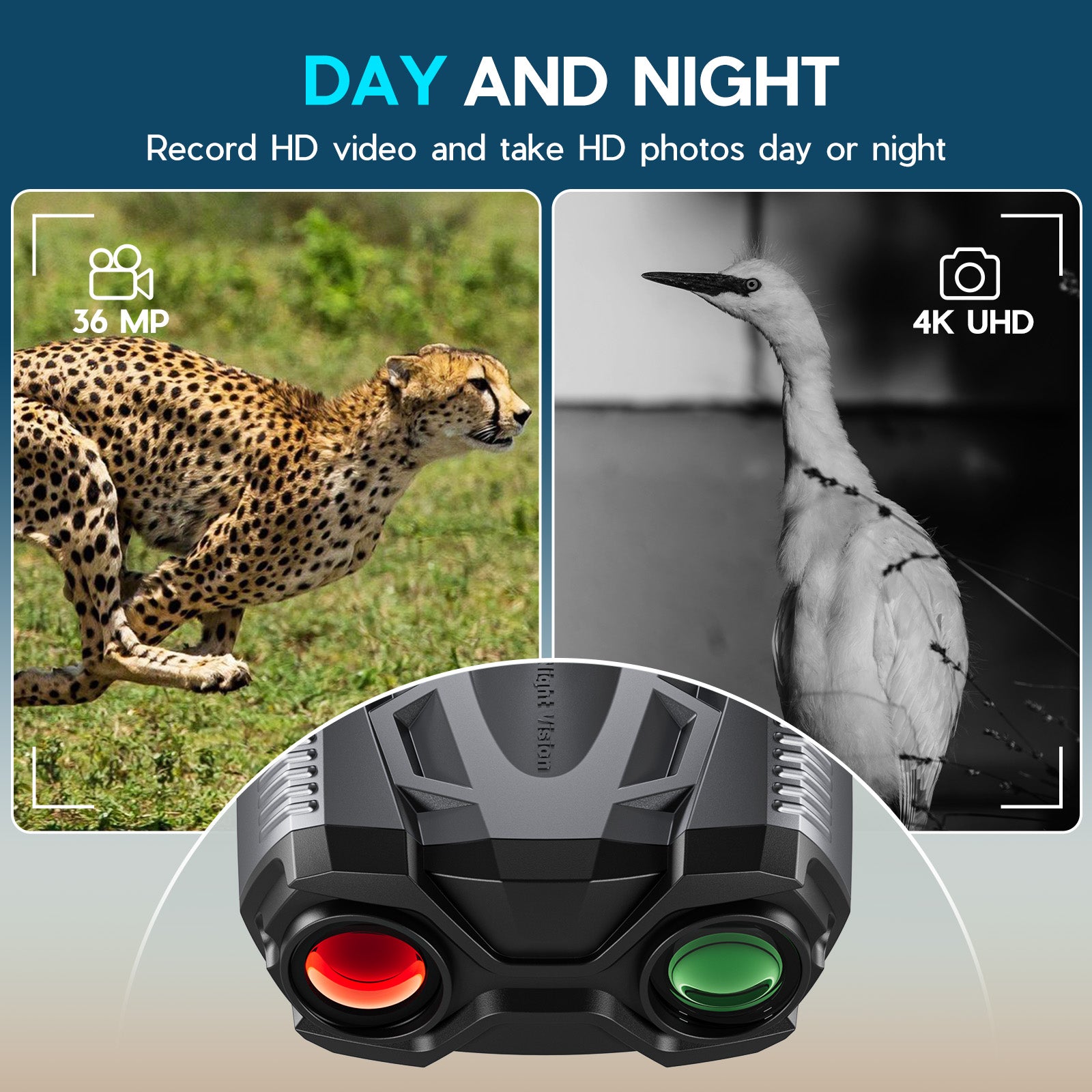 WISHBETY 4K Night Vision Goggles for Adults,16X Zoom Night Vision Binoculars with 1000FT Infrared Range,5000mAh Rechargeable Battery,3.5" Screen,Include 32GB Card,Gift for Mens and Outdoor Enthusiasts