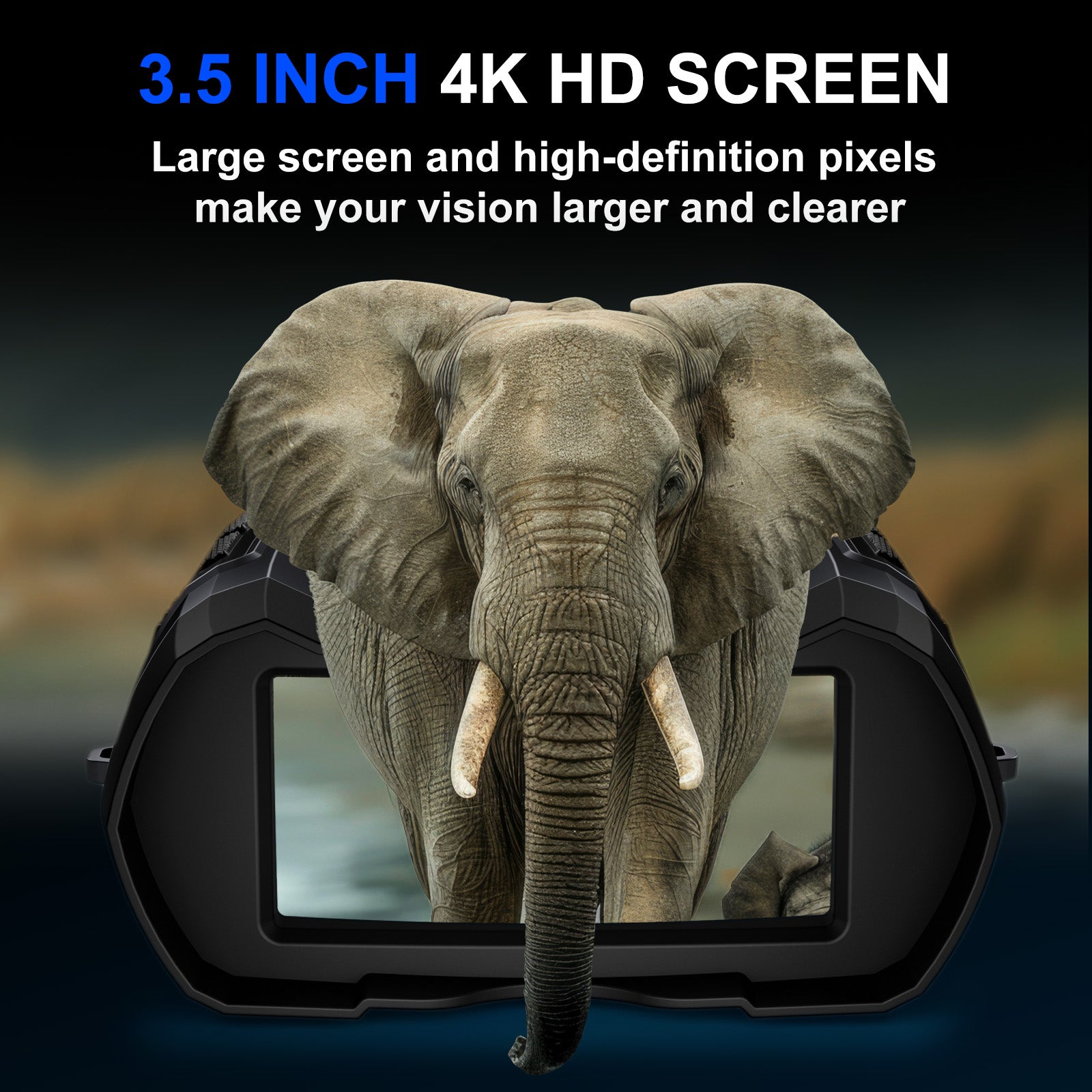 Night Vision Goggles,4K Night Vision Binoculars for Adult with 5000mAh Rechargeable Battery,16X Digital Zoom,3.5" HD Screen and 1000FT Viewing Range,32GB TF Card for Photo and Video,Ideal Gift for Men
