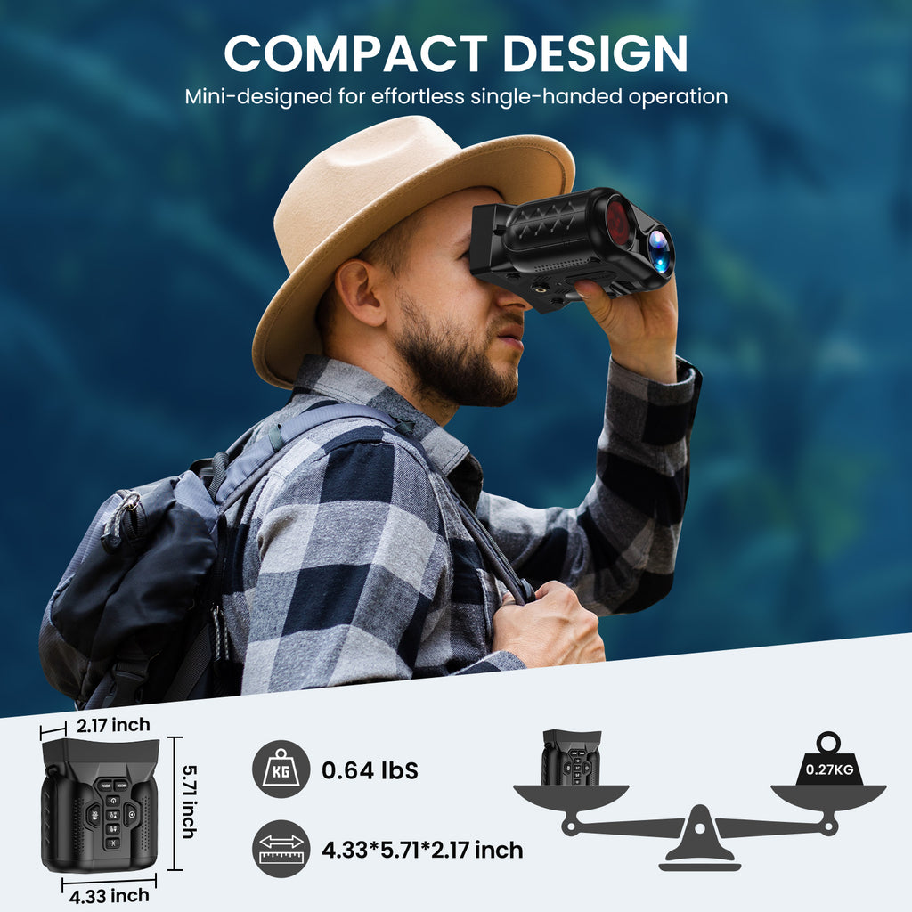 Night Vision Goggles,4K Night Vision Binoculars for Adults with 5000mAh Rechargeable Battery,1000FT Infrared Range,16X Zoom,32GB TF Card,Photo&Video Recording,Compact Design,Ideal Gifts for Men